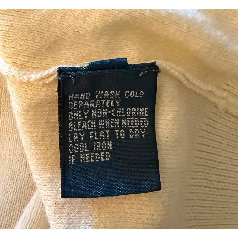 Vintage Polo Ralph Lauren V-neck Pima Cotton Knit Sweater in Cream Men's sz. L